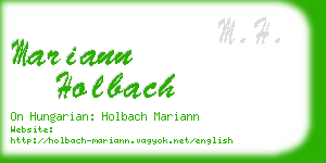 mariann holbach business card